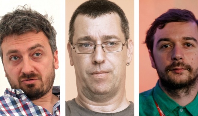 Noseći stubovi paramedijske koalicije: Slobodan Georgiev, Branko Čečen i Stevan Dojčinović
